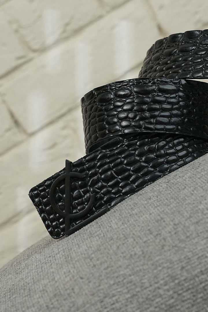 LOGO Obsidian LEATHER BELT