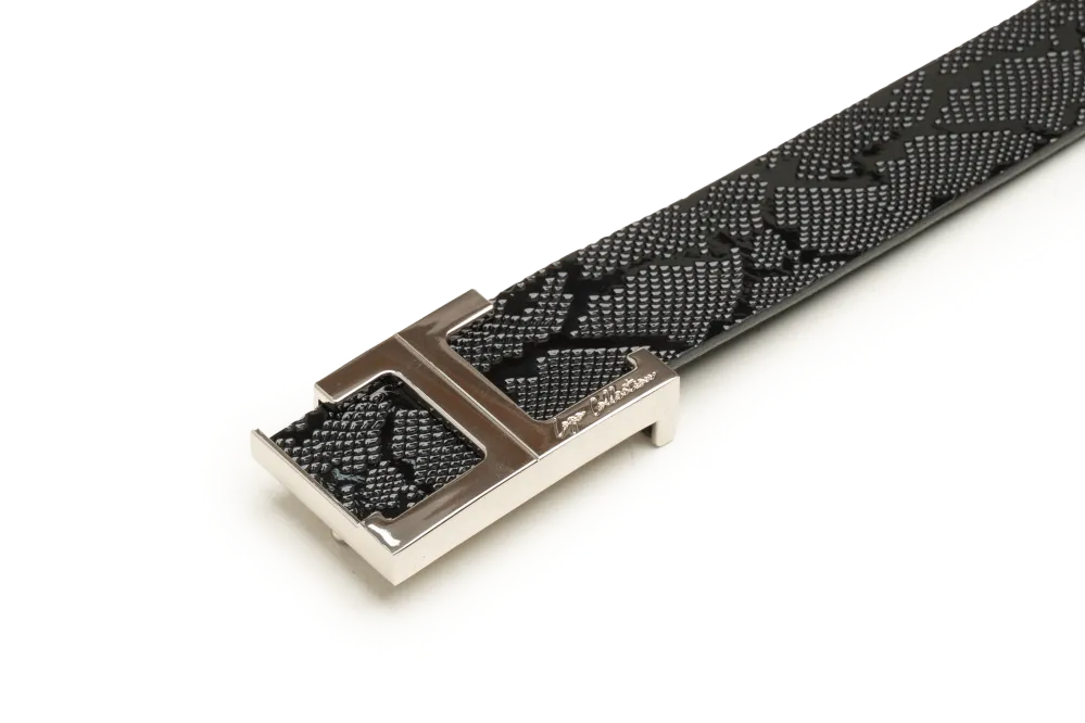 LEATHER BELT A1336 BKA - LOGO