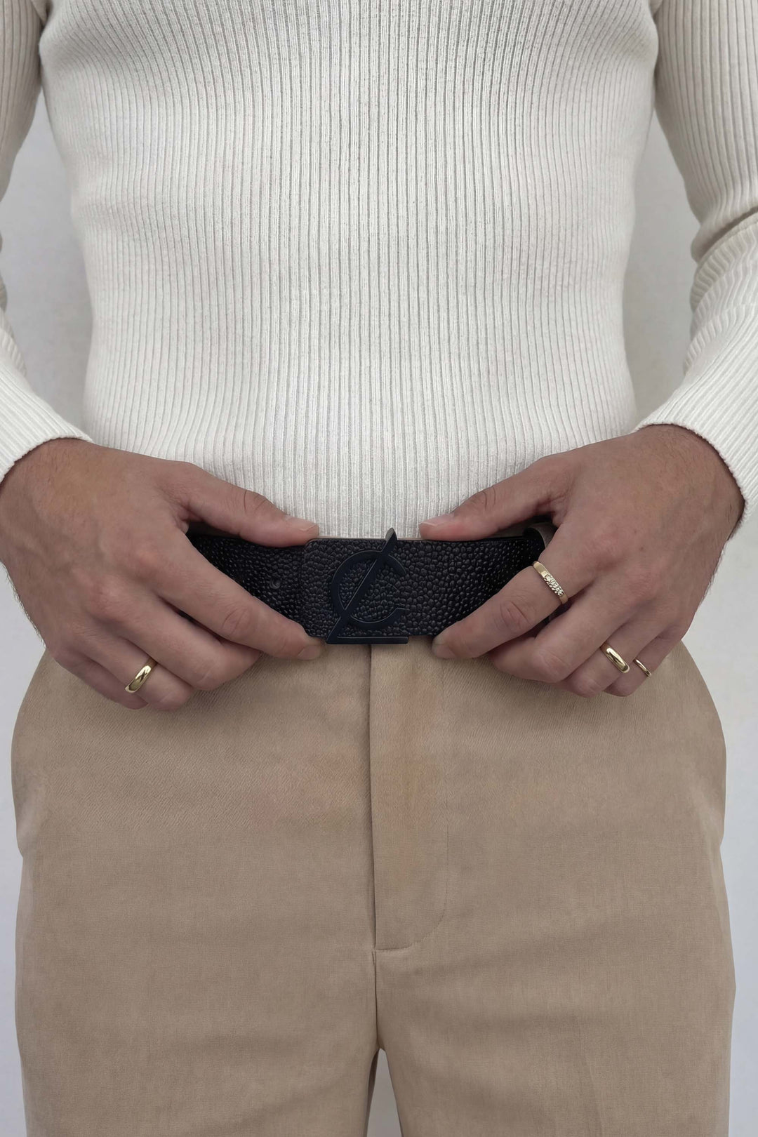LOGO Montvaleuror LEATHER BELT
