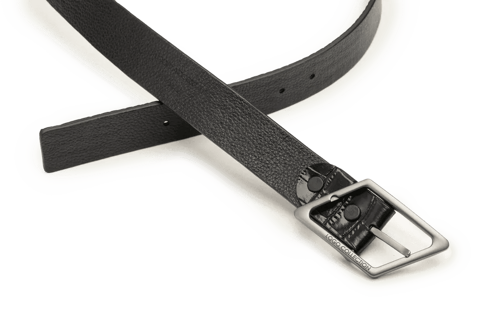 LEATHER BELT A1307 BKA - LOGO