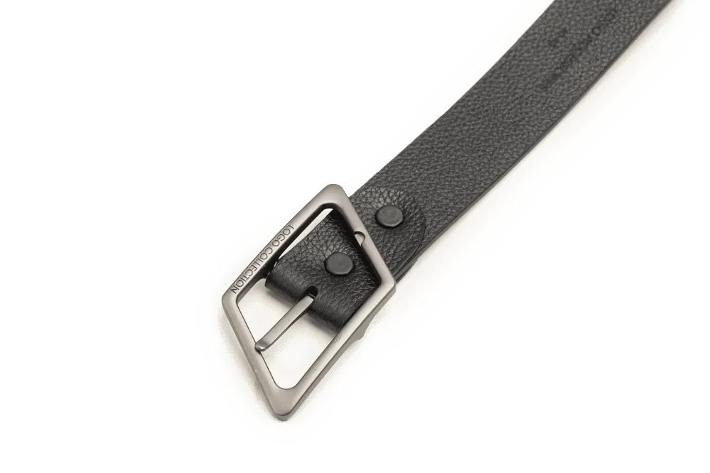 LEATHER BELT A1308 BKA - LOGO