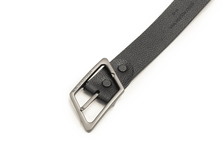 LEATHER BELT A1308 BKA - LOGO