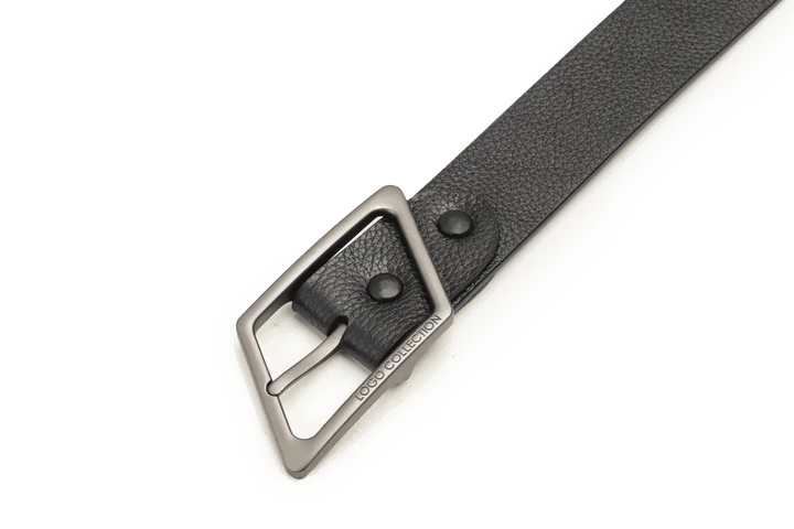 LEATHER BELT A1308 BKA - LOGO