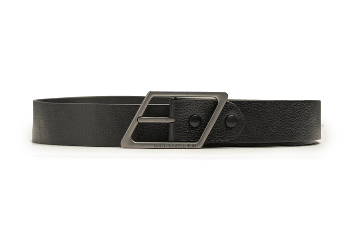 LEATHER BELT A1308 BKA - LOGO