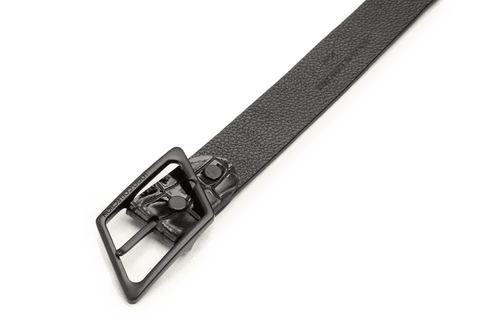 LEATHER BELT A1309 BKA - LOGO