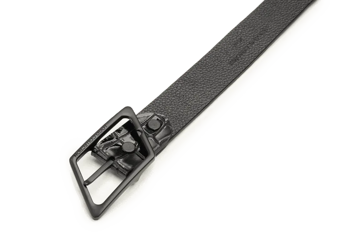 LEATHER BELT A1309 BKA - LOGO