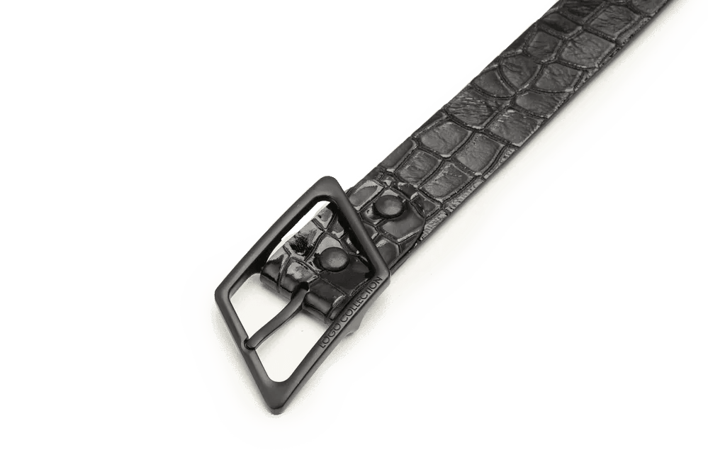 LEATHER BELT A1309 BKA - LOGO