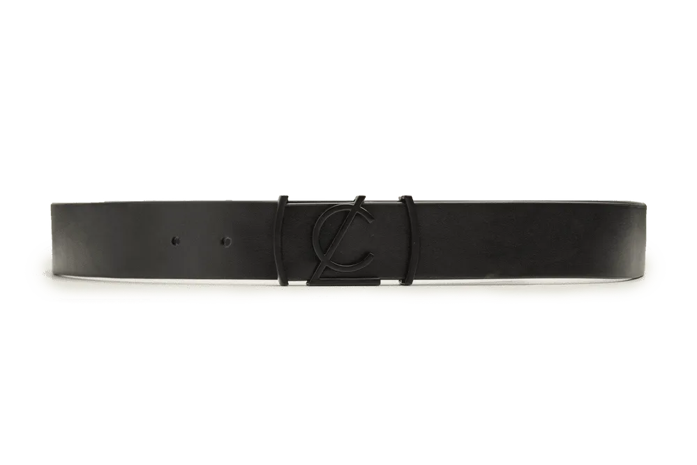 LEATHER BELT A1324 BKA - LOGO