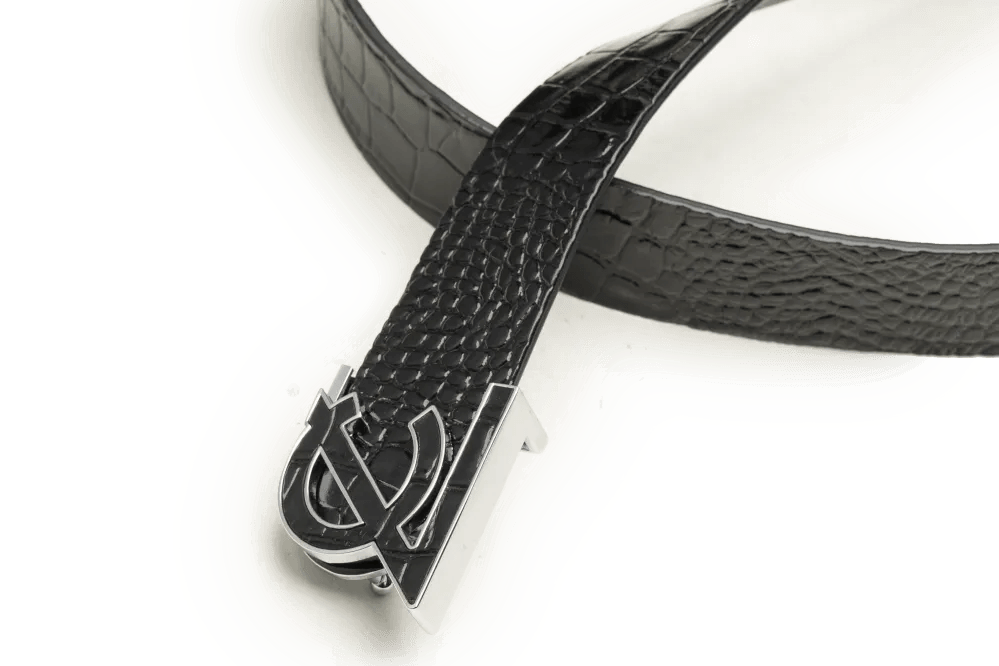 LEATHER BELT A1330 BKA - LOGO