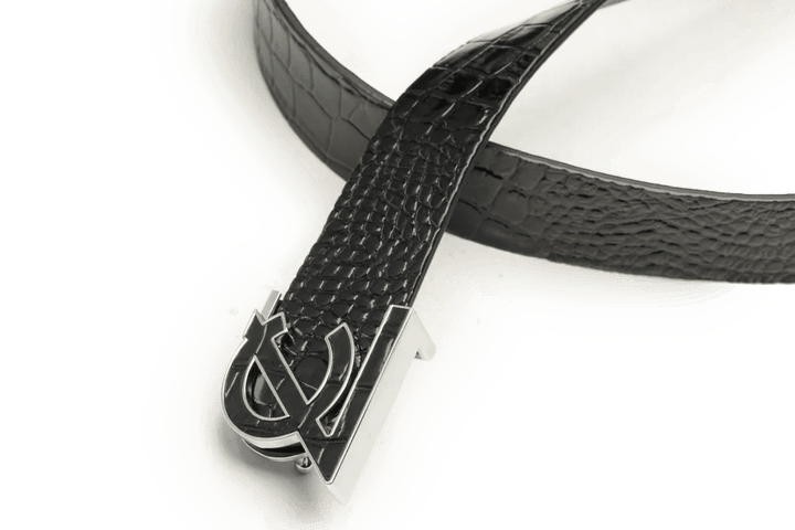 LEATHER BELT A1330 BKA - LOGO
