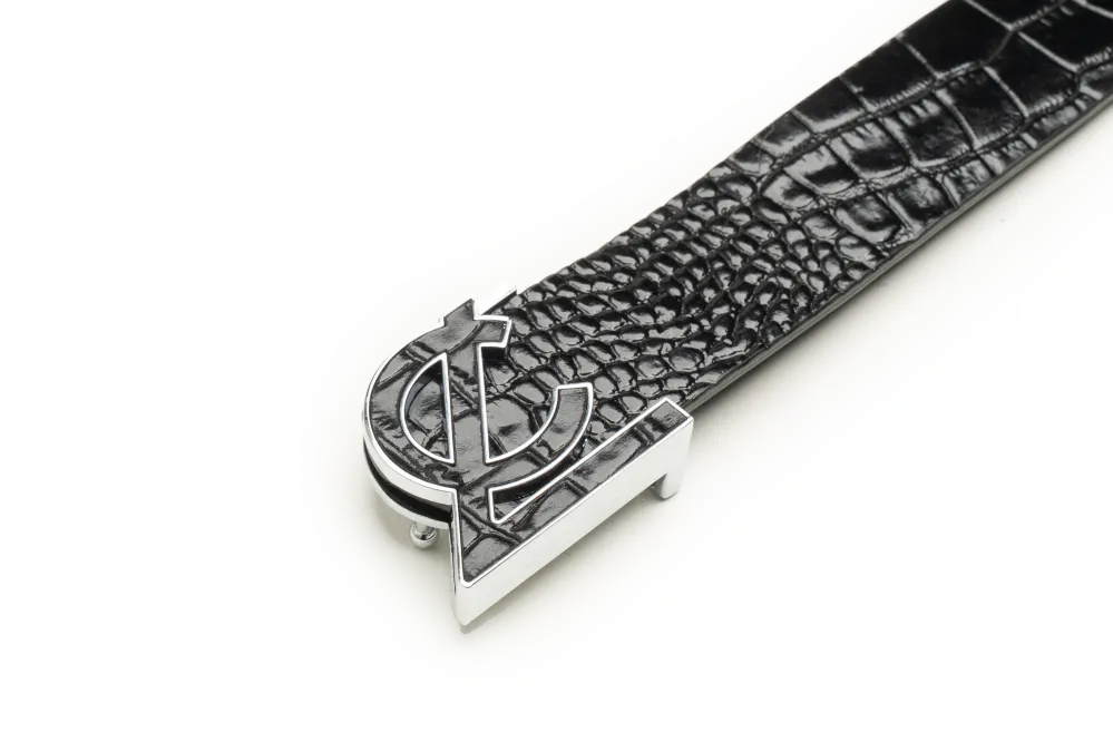 LEATHER BELT A1330 BKA - LOGO