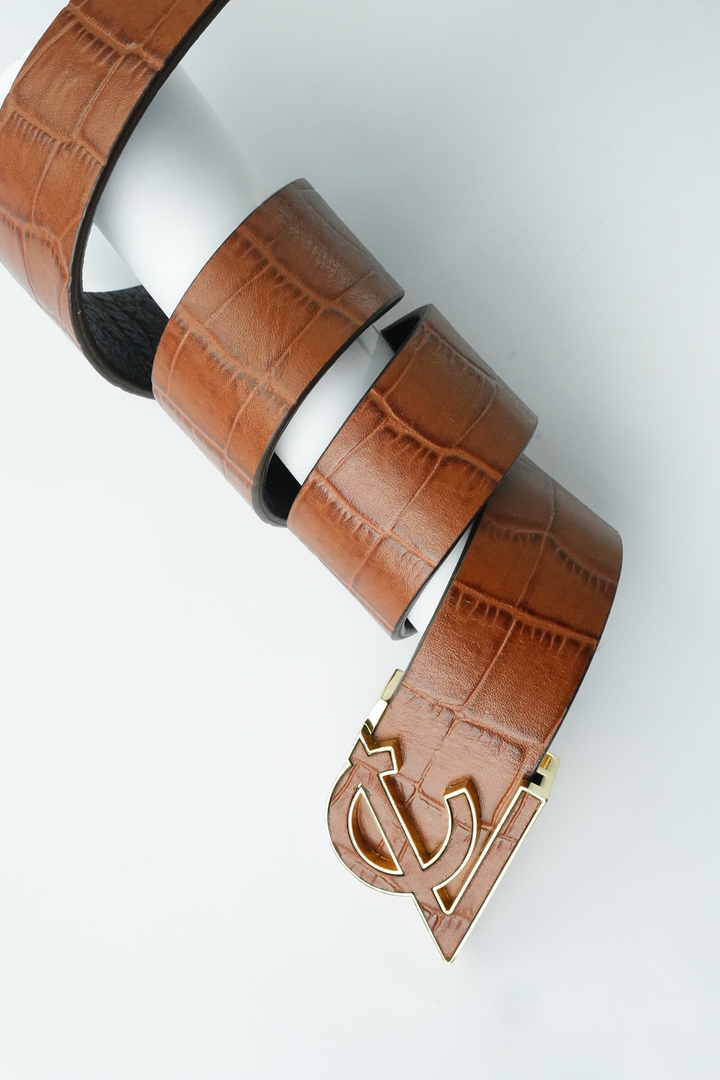 LEATHER BELT A1332 TAN