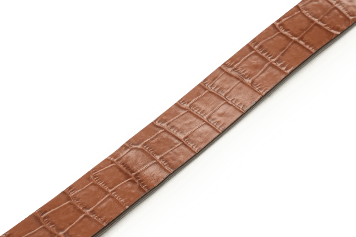 LEATHER BELT A1332 TAN - LOGO
