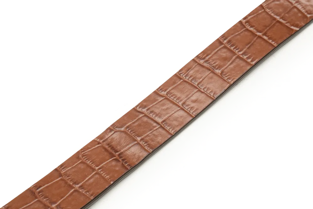 LEATHER BELT A1332 TAN - LOGO