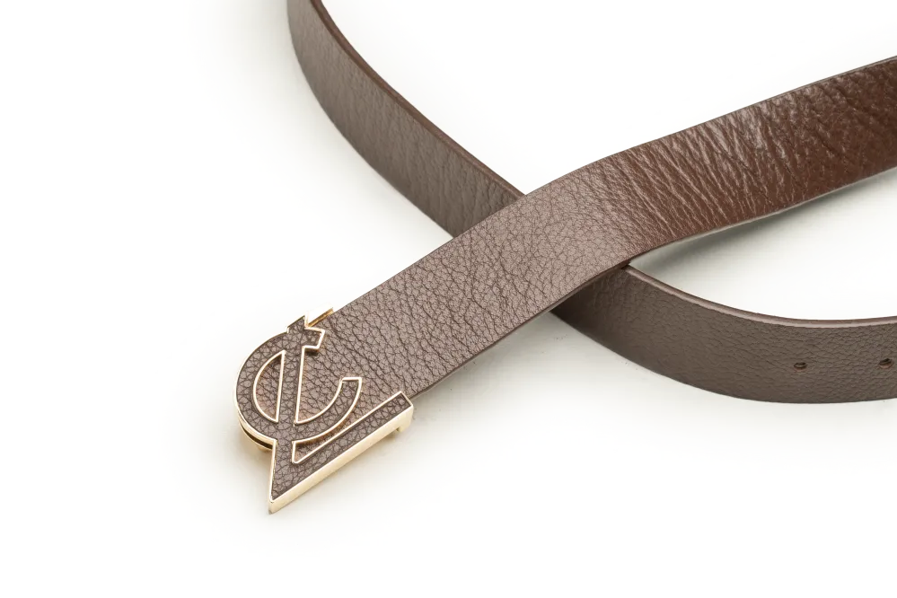 LEATHER BELT A1333 BRA - LOGO