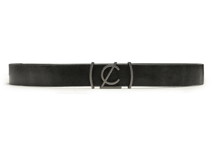 LEATHER BELT A1337 BKA - LOGO