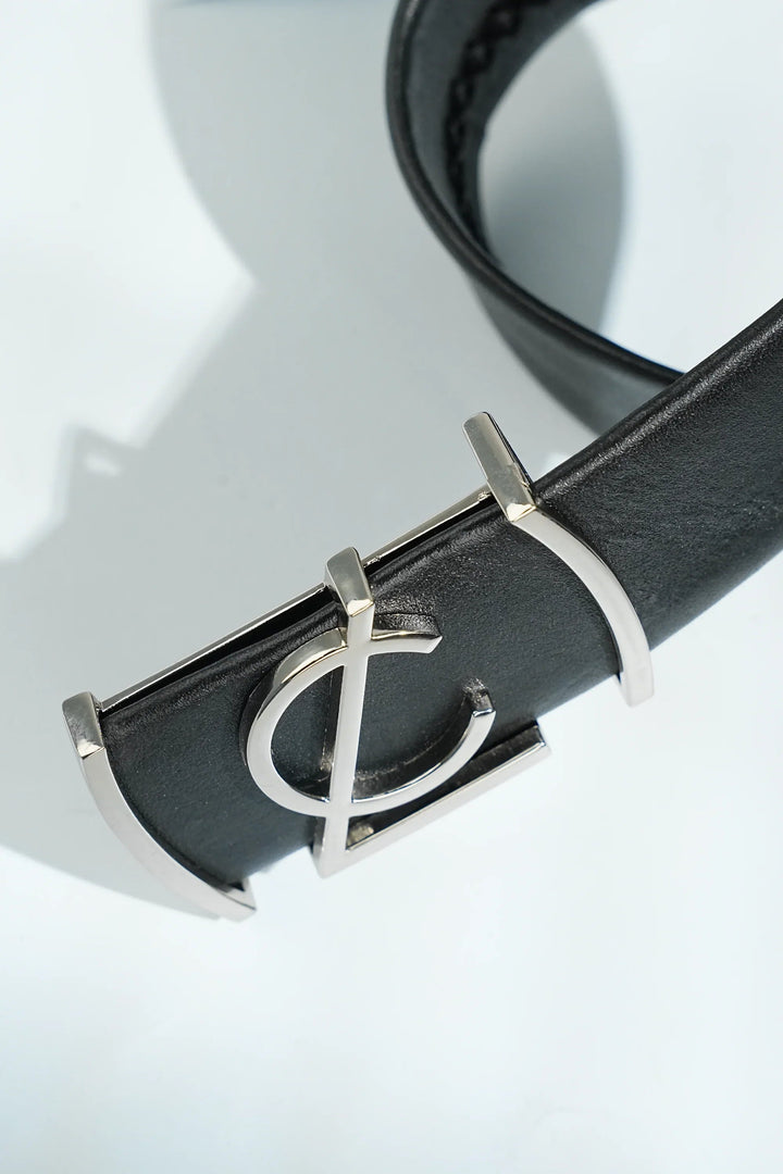LOGO ALDERVALE LEATHER BELT