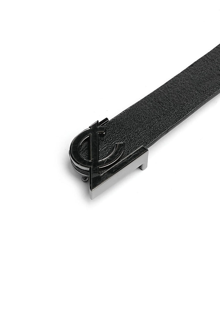 LOGO SAVARELLON LEATHER BELT