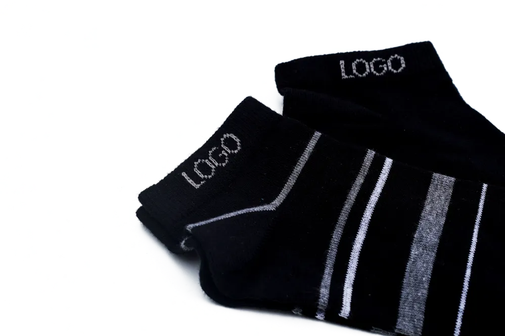 LOGO MENS ANKLE COTTON SOCKS (PACK OF 2) - LOGO