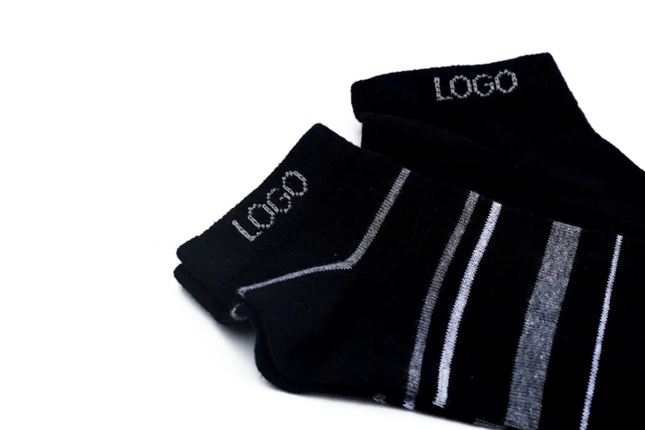 LOGO MENS ANKLE COTTON SOCKS (PACK OF 2) - LOGO