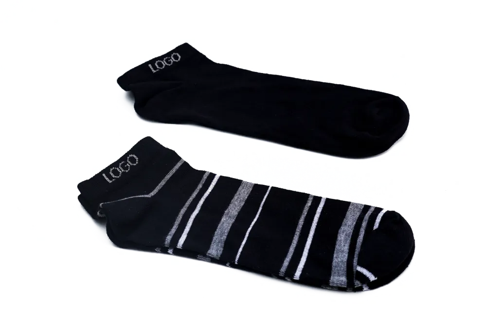 LOGO MENS ANKLE COTTON SOCKS (PACK OF 2) - LOGO