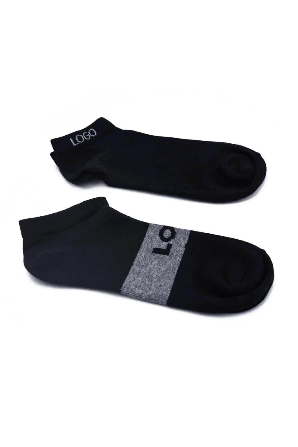 LOGO MENS ANKLE COTTON SOCKS (PACK OF 2) - LOGO