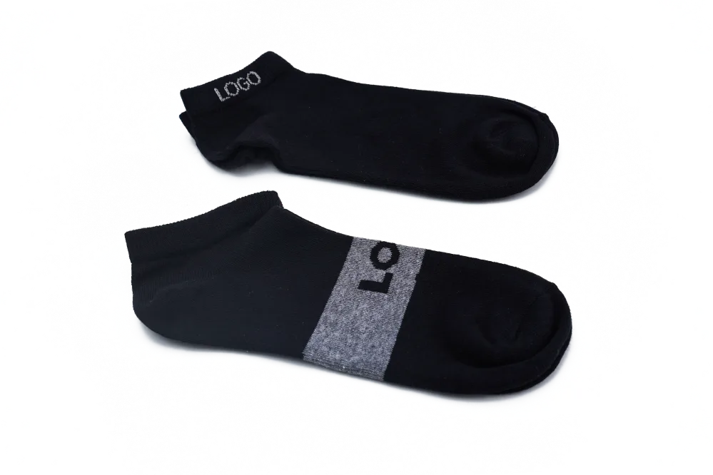 LOGO MENS ANKLE COTTON SOCKS (PACK OF 2) - LOGO