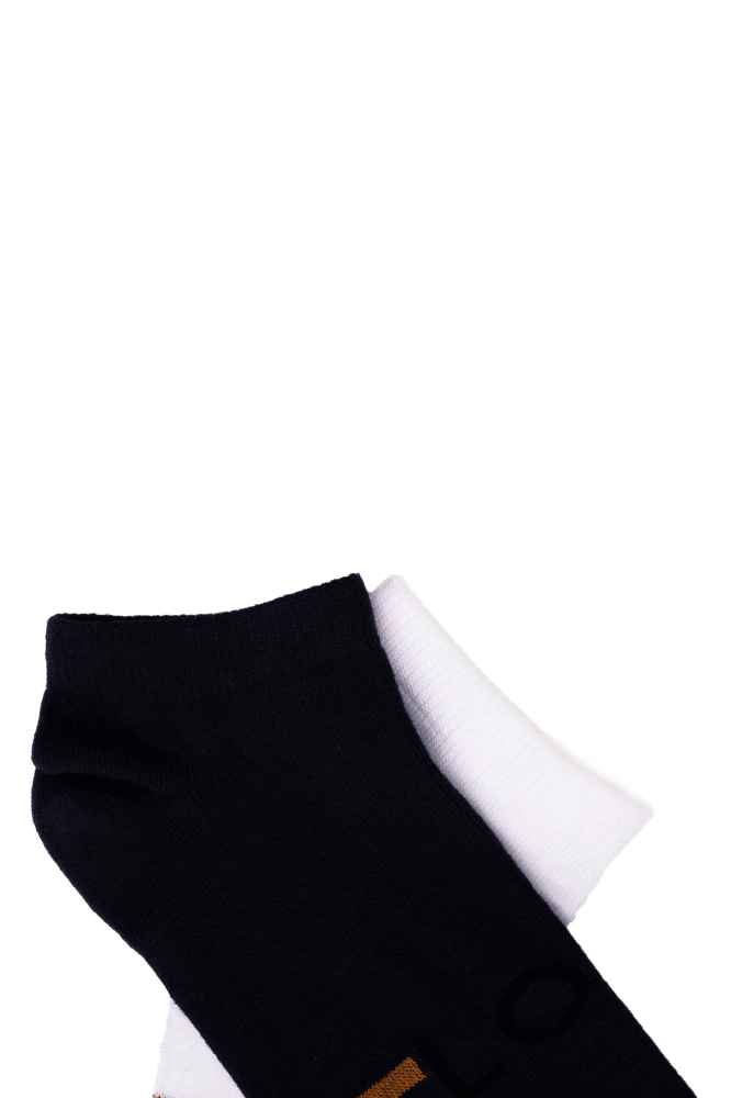 MENS ANKLE COTTON SOCKS (PACK OF 2) - LOGO