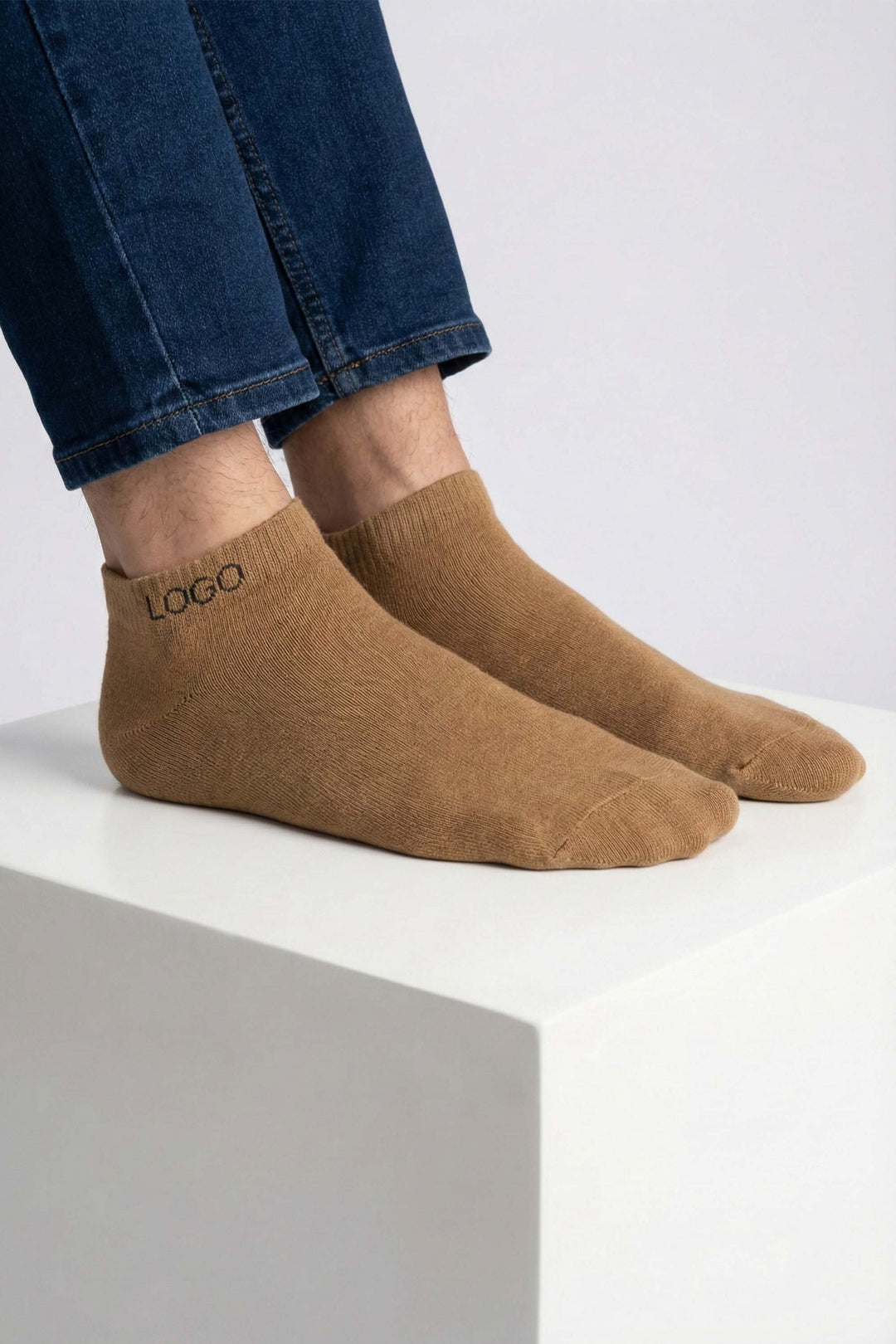 LOGO MENS ANKLE COTTON SOCKS