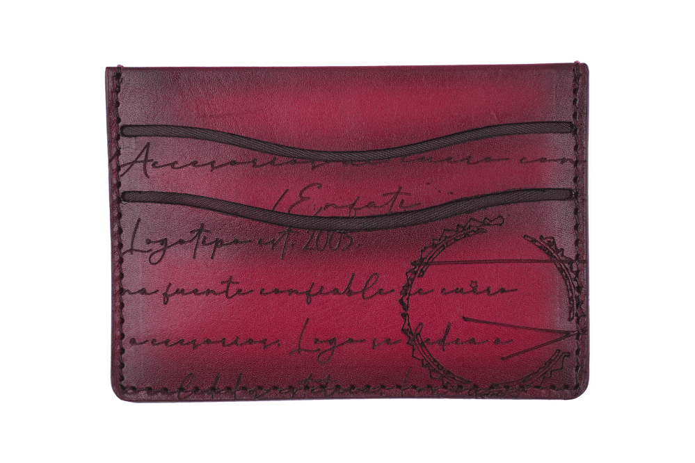 CARD WALLET CH609 RED - LOGO
