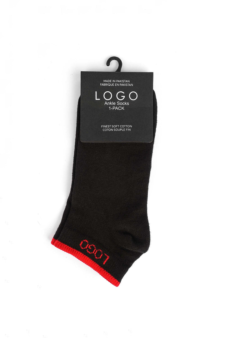 LOGO MENS ANKLE COTTON SOCKS (PACK OF 1)