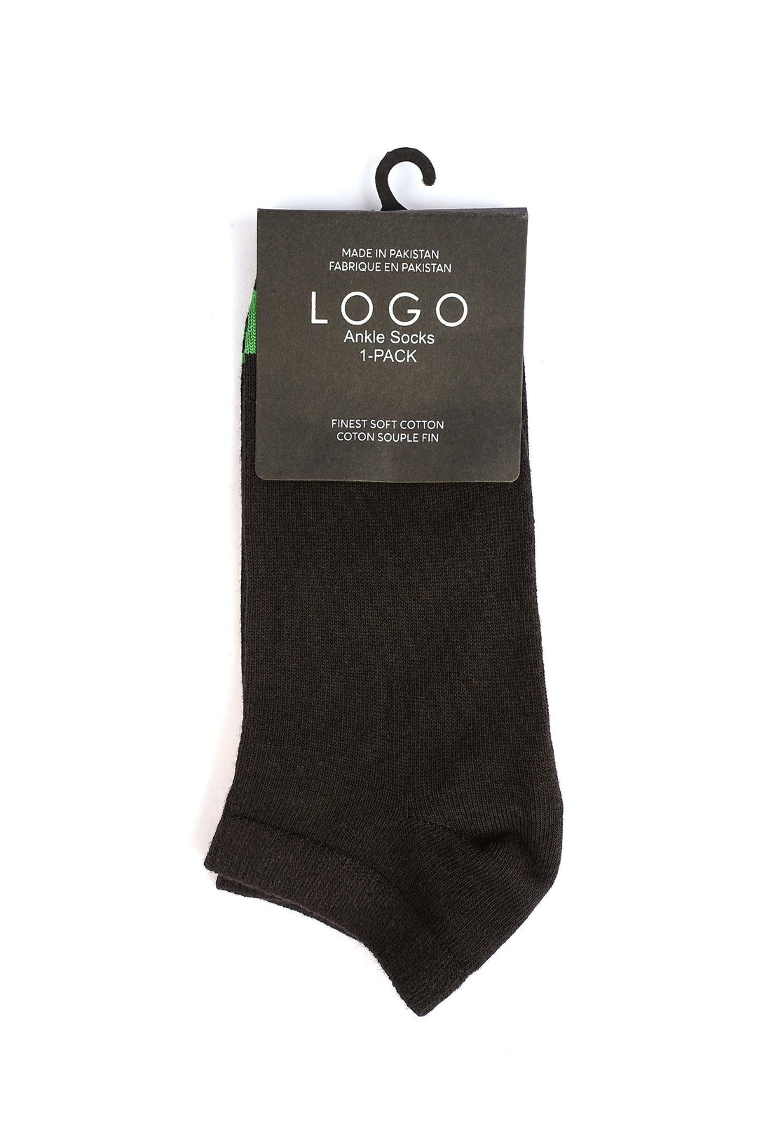 LOGO MENS ANKLE COTTON SOCKS (PACK OF 1)