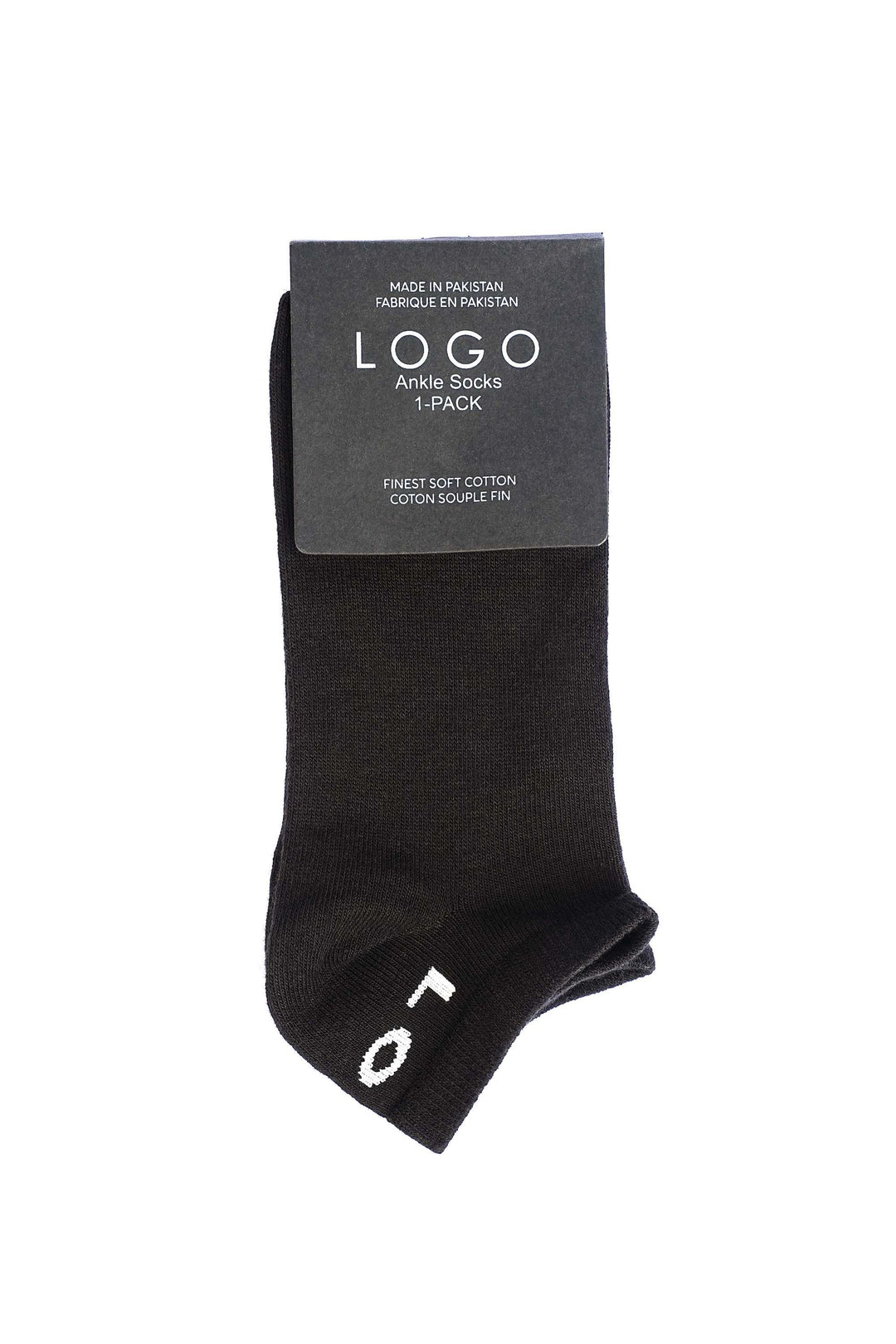 LOGO MENS ANKLE COTTON SOCKS (PACK OF 1)