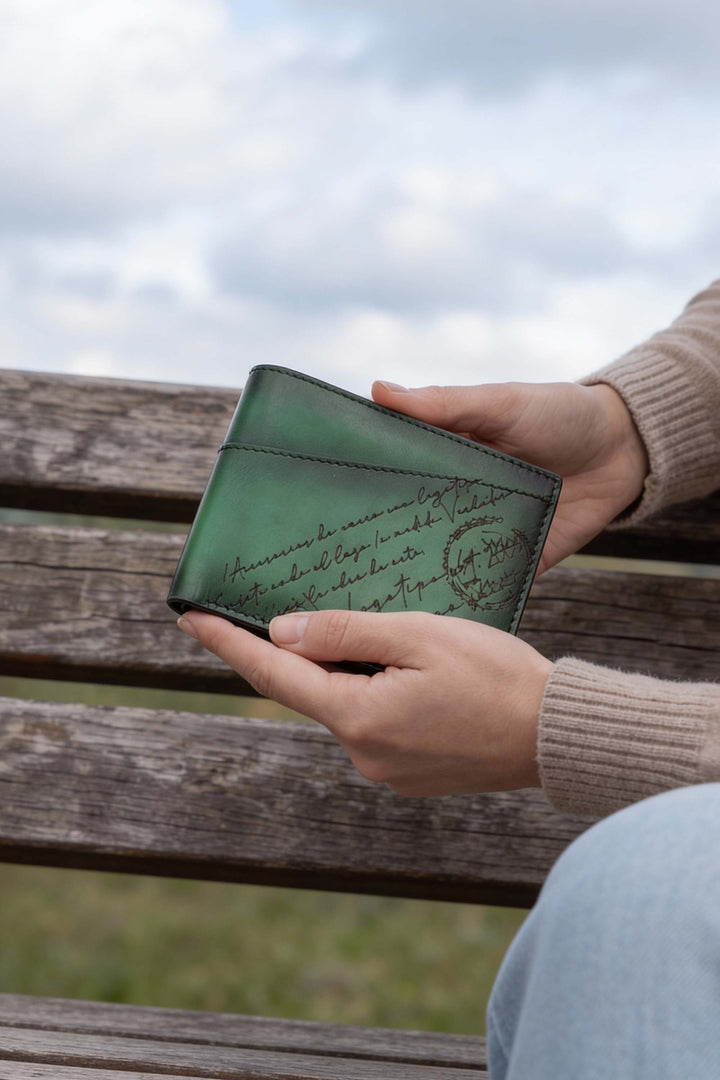 NOTE WALLET NW602 GRN "RFID PROTECTION"