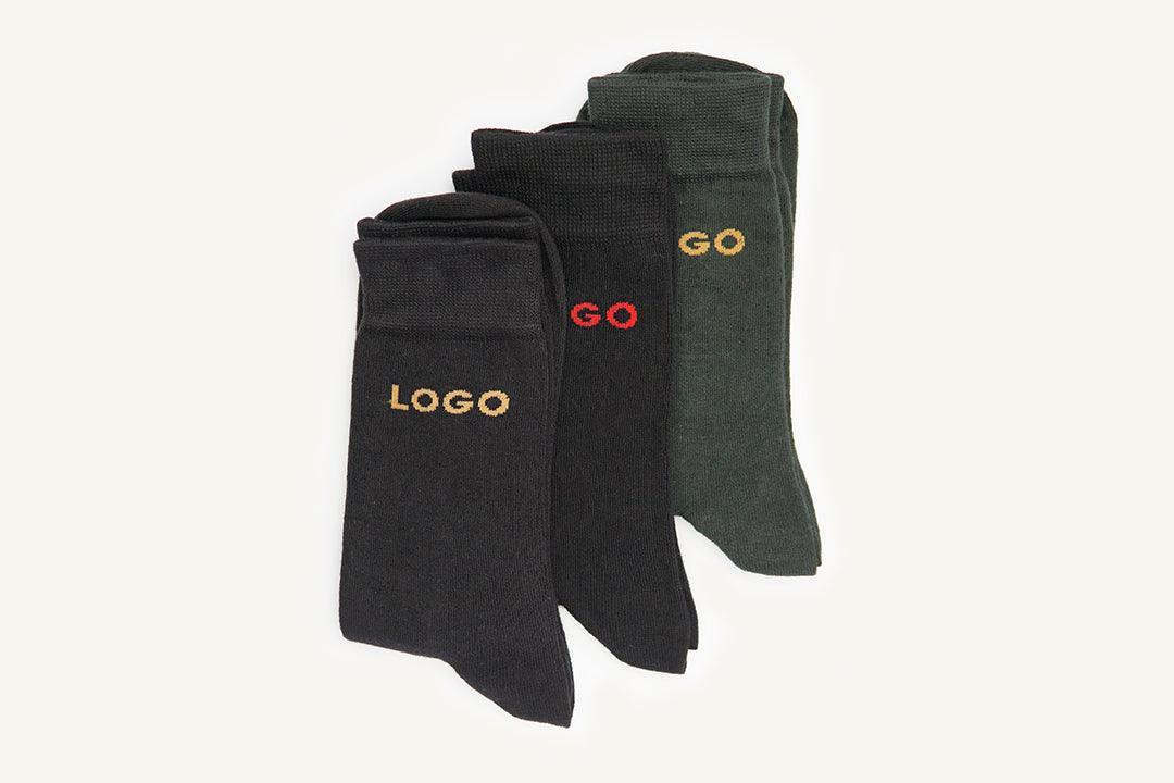 LOGO COMBED MENS SOCKS (PACK OF 3)