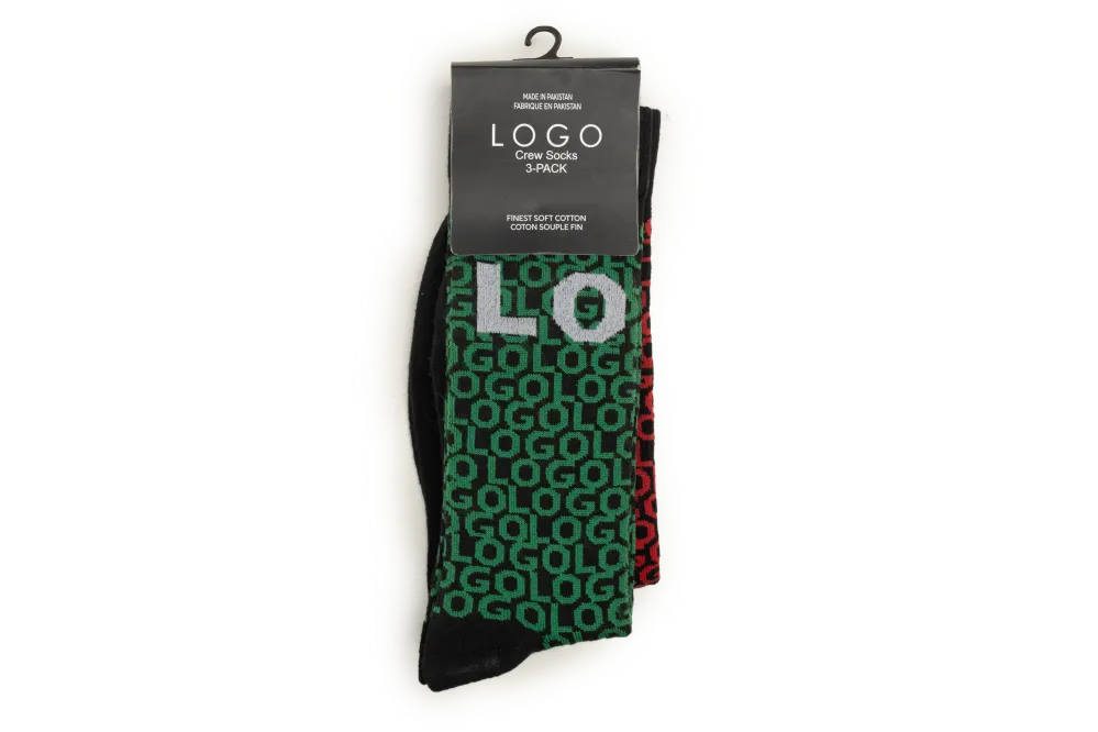 CREW SHORT SOCKS (PACK OF 3) - LOGO