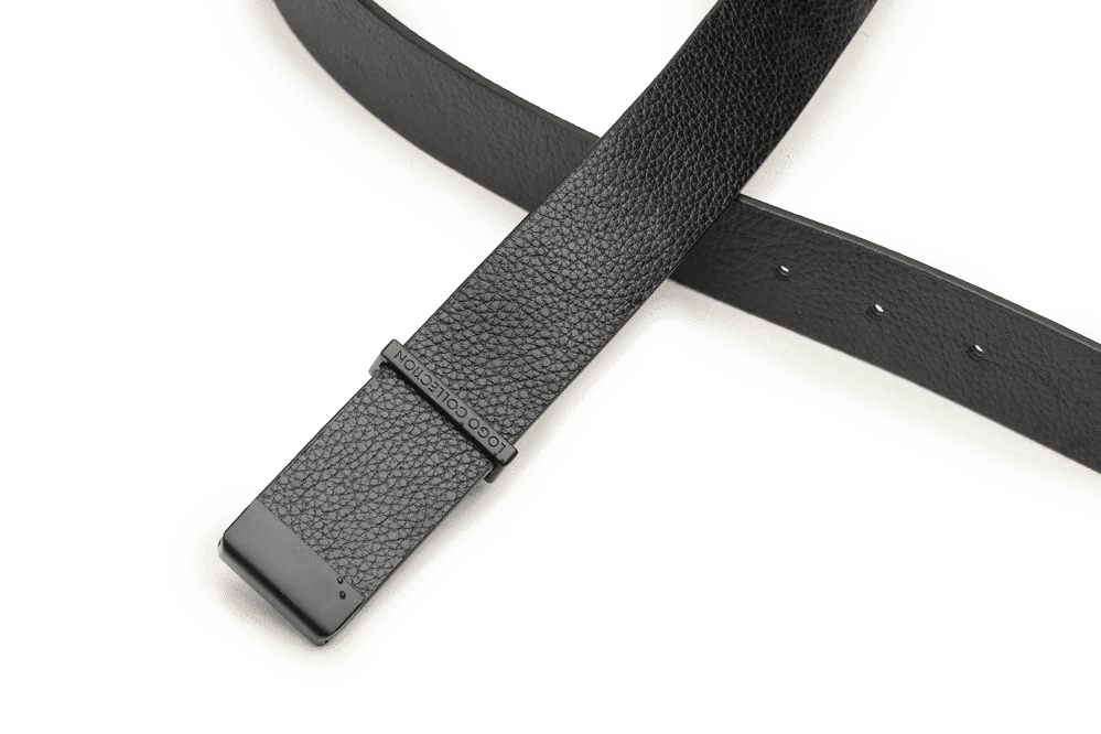 LEATHER BELT A1322 BKA - LOGO