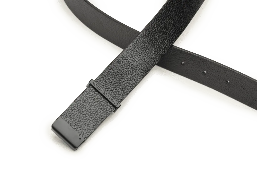 LEATHER BELT A1322 BKA - LOGO
